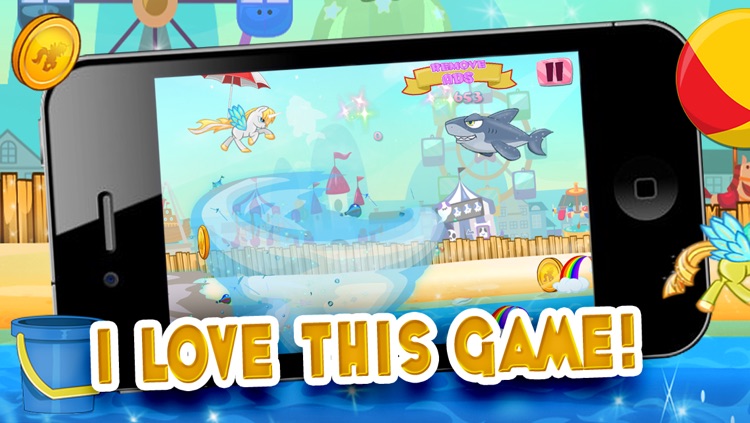 Little Magic Unicorn Dash : My Pretty Pony Princess vs Shark Tornado Attack Game - FREE Multiplayer