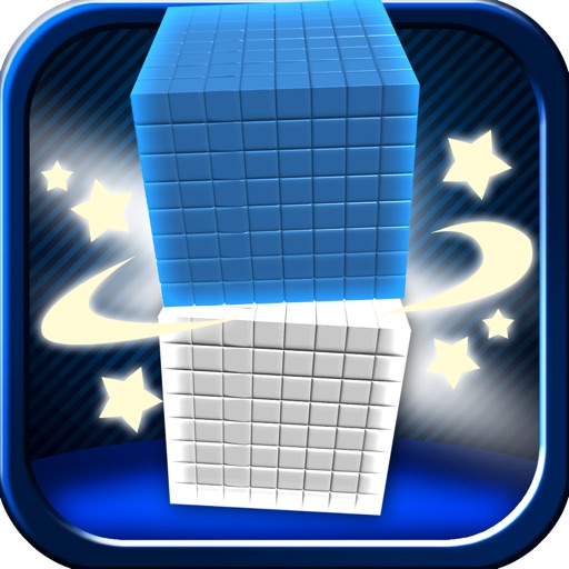 Cubes of Black and White - A Tile  Block Tower Stacking Game- Free Icon