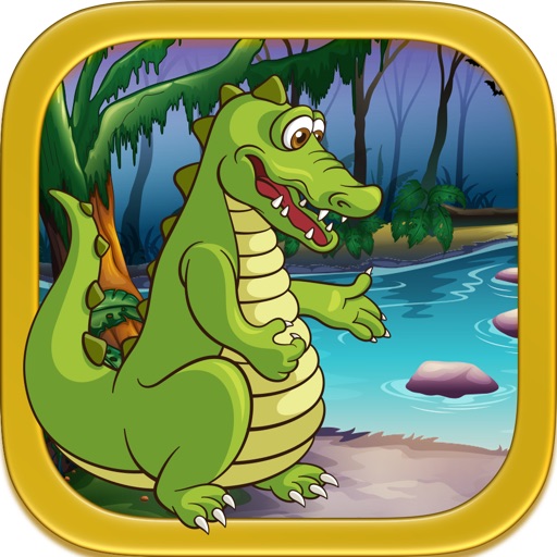 A Jungle Crocodile Drop the Egg Hatching game iOS App