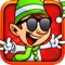 Christmas ELF Fun - Funny Elf Spending Christmas Holidays in Rushy Streets