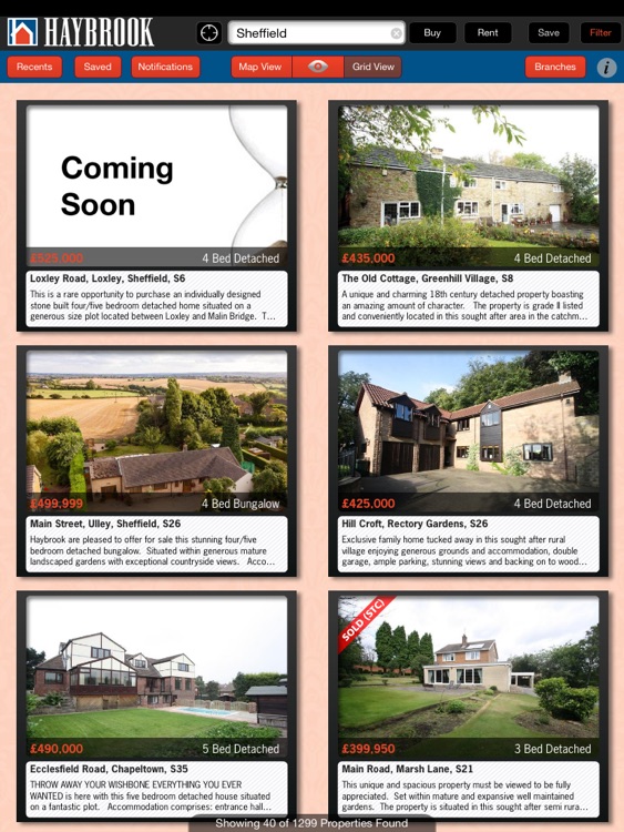 Haybrook Property Search - For iPad