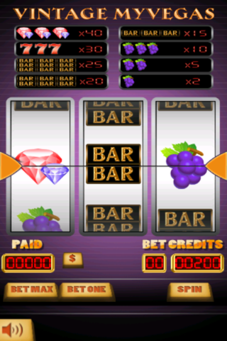 Vintage myVegas Slots: A Classic 3-Reel Style Free Slot Machine screenshot 2