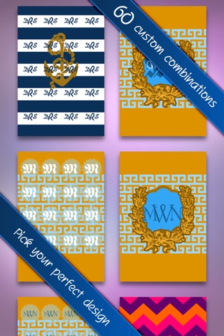 Magical Monograms FREE - Customized Designer Wallpaper, Backgrounds and Monogram Icon Skins screenshot 4