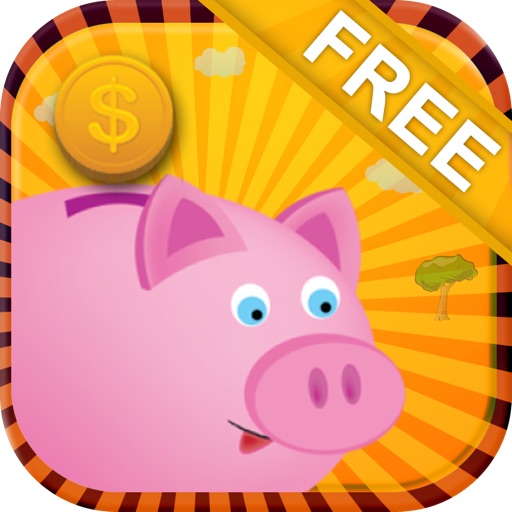 Pink piggy bank clicker – The Gold Coin Money Tap as much as you want cash - Free icon