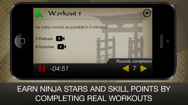 Ninja Fitness Free: Strength, Running, Yoga and Meditation W(圖4)-速報App