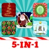5-in-1 Christmas App Bundle - Hangman, Tic Tac Toe, Farting Santa, Fingerprint Scanner