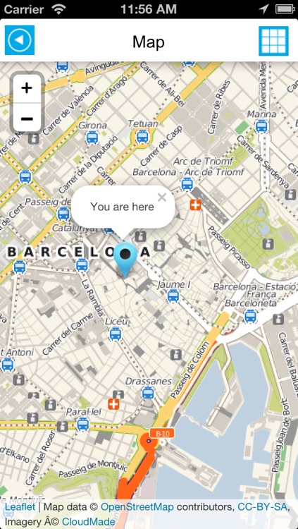 Barcelona offline map, guide & hotels