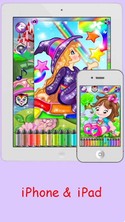 Coloring Pages with Princess Fairy for Girls - Games for little Kids & Grown Ups screenshot-4