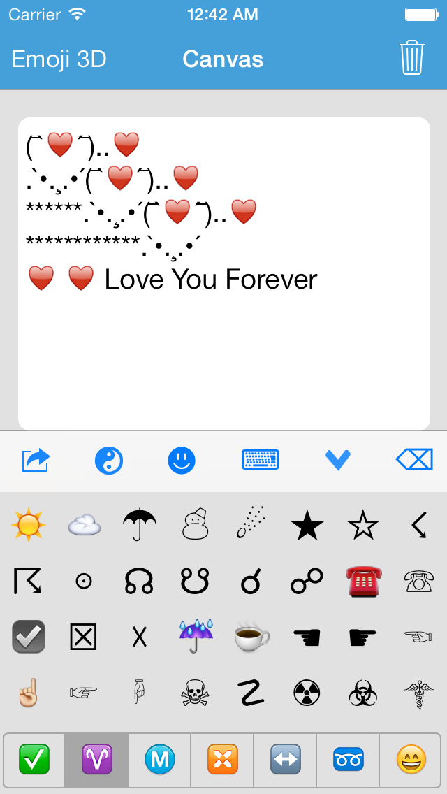 Symbol Keyboard & Emoji - Emoticons Art Text, Unicode Icons Characters Symbols for Texting, MMS Messages & Any Chat App的使用截图[2]