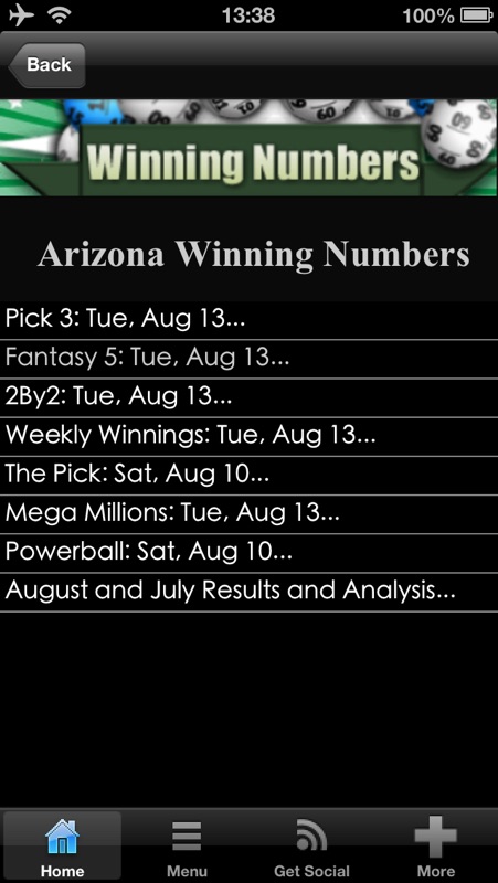 winning lotto numbers for this week