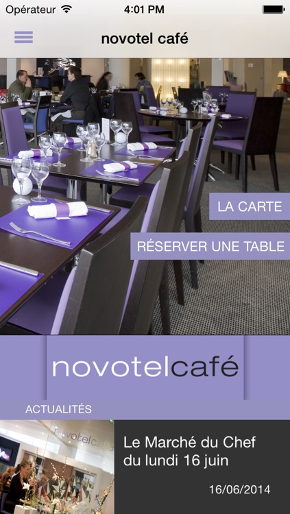 Novotel Café – Poitiers – Site du Futuroscope