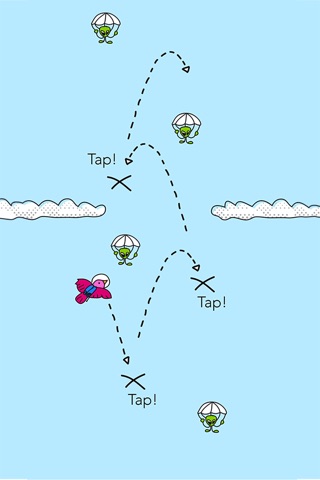 Amazing Doodle Skydive - Space Bird vs. Aliens with Parachutes screenshot 2