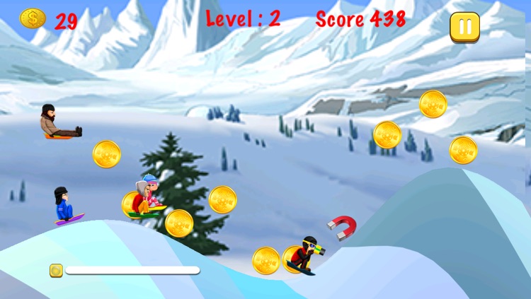 Blue Lightnings Sled Race -  Downhill racing game in the snowy mountain