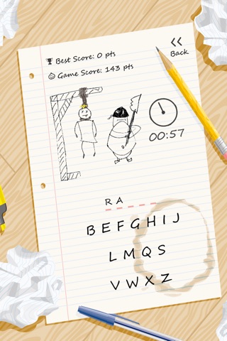 Paper Hangman - Free Classic Old School Doodle Hang Man Words Game with General, Sports, for Kids, Vehicles, Music, Animals, Food and Spanish Categories screenshot 4