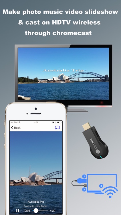 SlideshowCast Free – Make Photo Video Music Slideshow & Cast on TV through Chromecast
