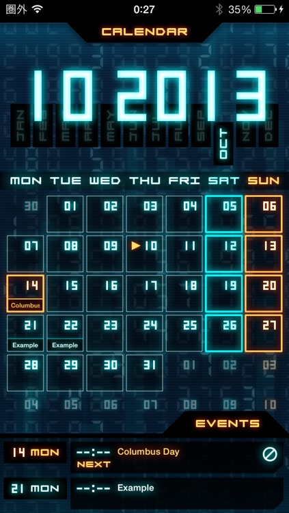 Flashback - Sci-Fi Style Calendar