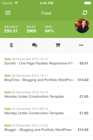 Vato Leaf - Envato Sales Tracker screenshot 2