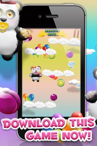 Baby Panda Bears Candy Rain HD -  Fun Cloud Jumping Edition FREE Game! screenshot 3