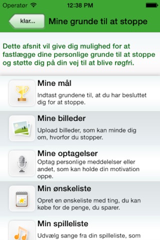 NICORETTE® Rygestop screenshot 2