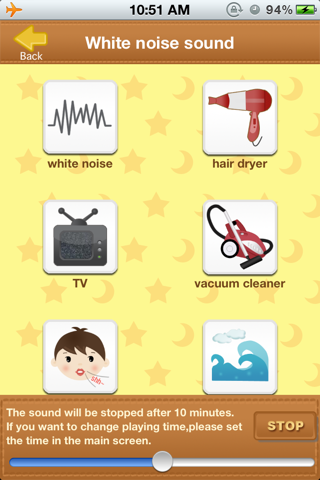 Baby white noise and lullabies nurery rhymes (crying baby sleep trainer and rattle) screenshot 2