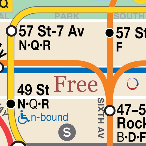 New York Free Subway Map Calculator & Alerts icon