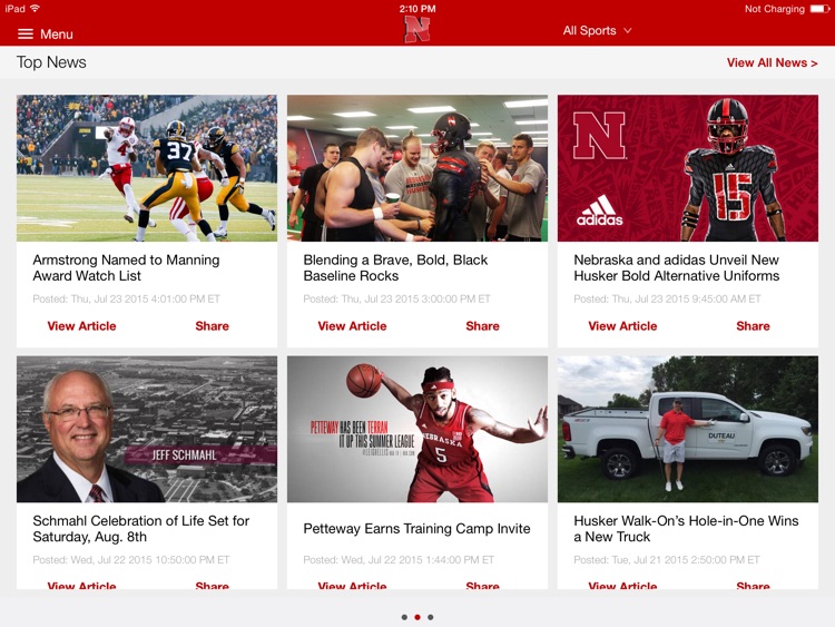 Nebraska Huskers for iPad 2015