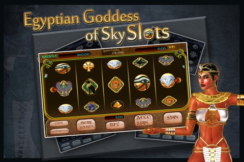 Egyptian Goddess of Sky Slots Free - Arcade Casino Presents a Vegas Style Slot Machine Game For Your Entertainment! screenshot 2