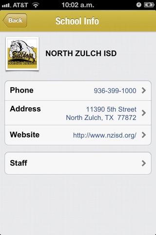 North Zulch ISD screenshot 2