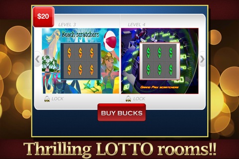 Скриншот из Jackpot Lotto Scratchers - Lucky Party, Egyptian, Texas, Beach & Grand Prix Edition Magic Lottery