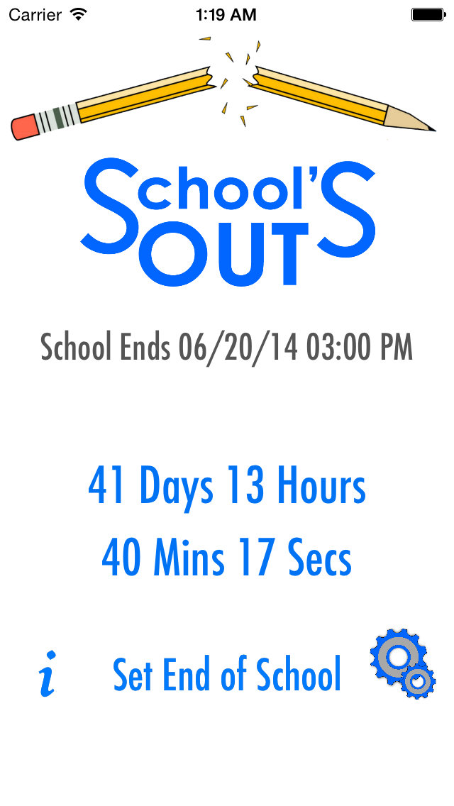 How to cancel & delete School's Out - Countdown from iphone & ipad 1