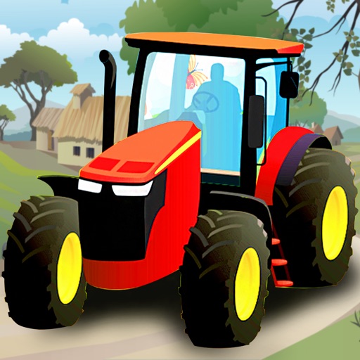 Farmer tractor bale of hay transport - Free Edition icon