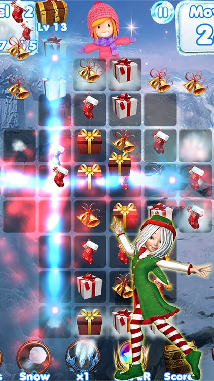 Santa Games and Puzzles - Swipe yummy candy to make it collect jewels for Christmas!