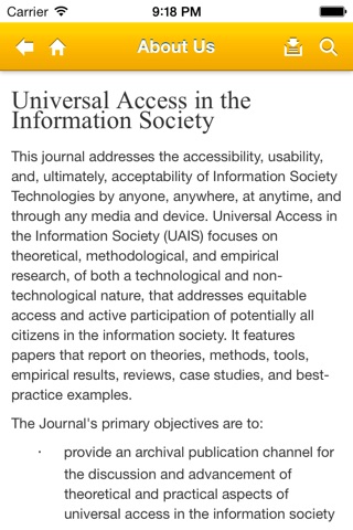 UAIS Journal screenshot 2