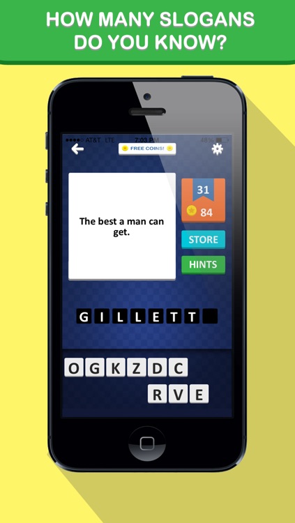 Slogan Pop Quiz - The best word game for guessing company phrases