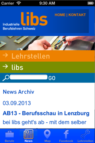 libs Industrielle Berufslehren Schweiz screenshot 3