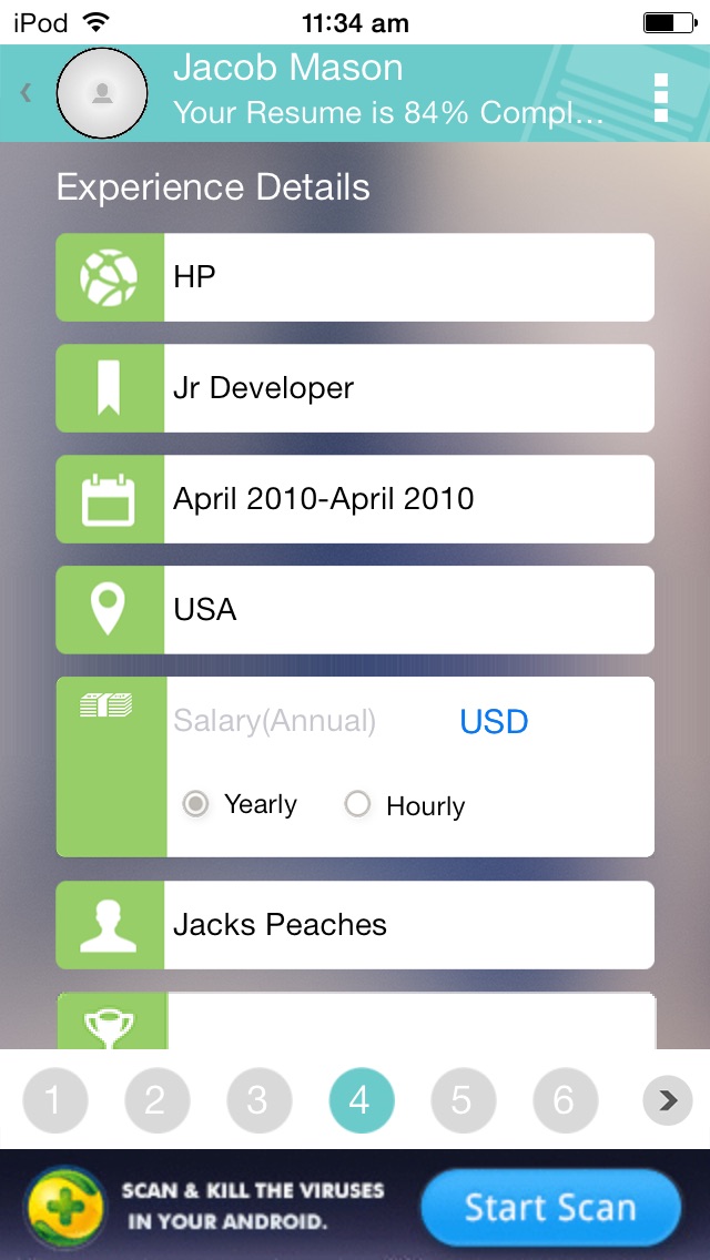 Resume Developer - Create resume on the Go Screenshot on iOS