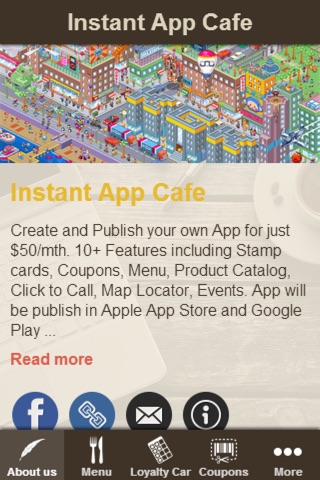 Instant App Cafe screenshot 2