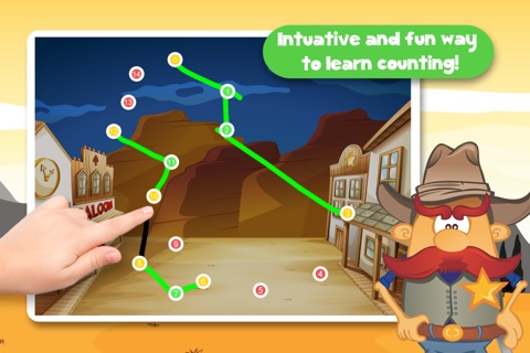 Free Kids Puzzle Teach me Tracing & Counting with Cowboys and Indians: Draw your own adventure and experince the cool wild west screenshot 4