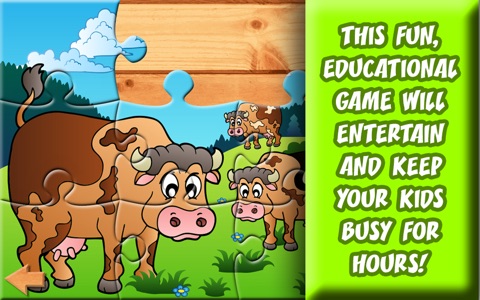 20 Fun Puzzle Games for Kids in HD: Barnyard Jigsaw Learning Game for Toddlers, Preschoolers and Young Children screenshot 2