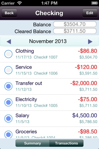 iAccount Pro - Checkbook, Spending, Income and Accounts Tracker screenshot 4