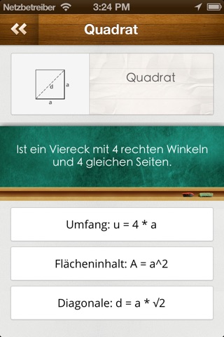 Mathe App – Flächenberechnung lite screenshot 2