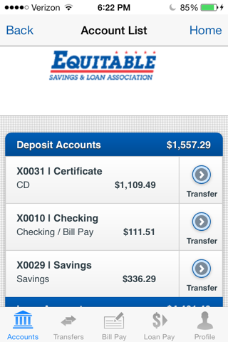 Equitable Savings screenshot 2