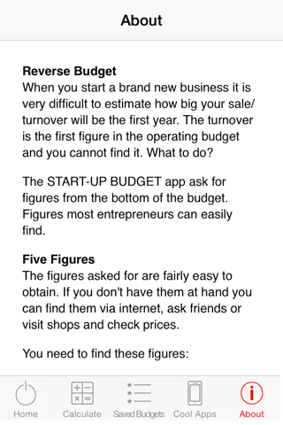 Start-up Budget screenshot 4