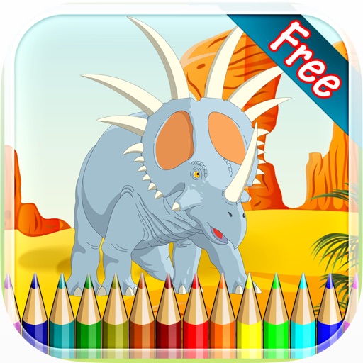Dinosaur Coloring Book 2 - Drawing and Painting Colorful for kids games free Icon