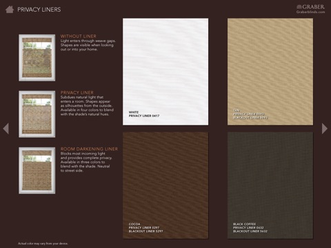 Graber Natural Shades Sample Book screenshot 3