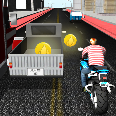 3D City Moto Racer Endless