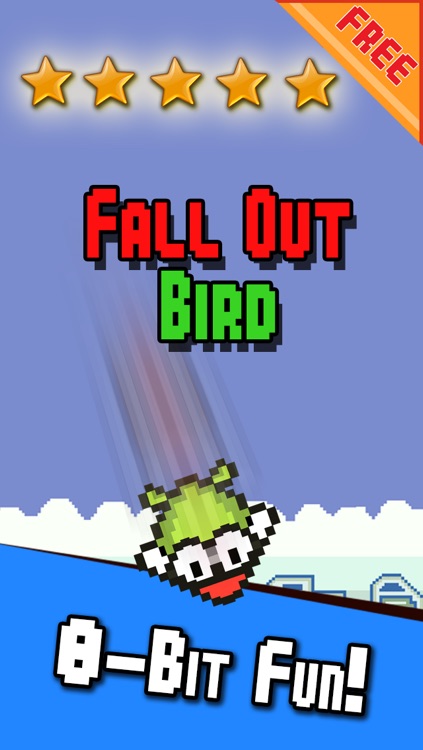 Falling Bird Action - The Pixel Flappy Red Wings Games