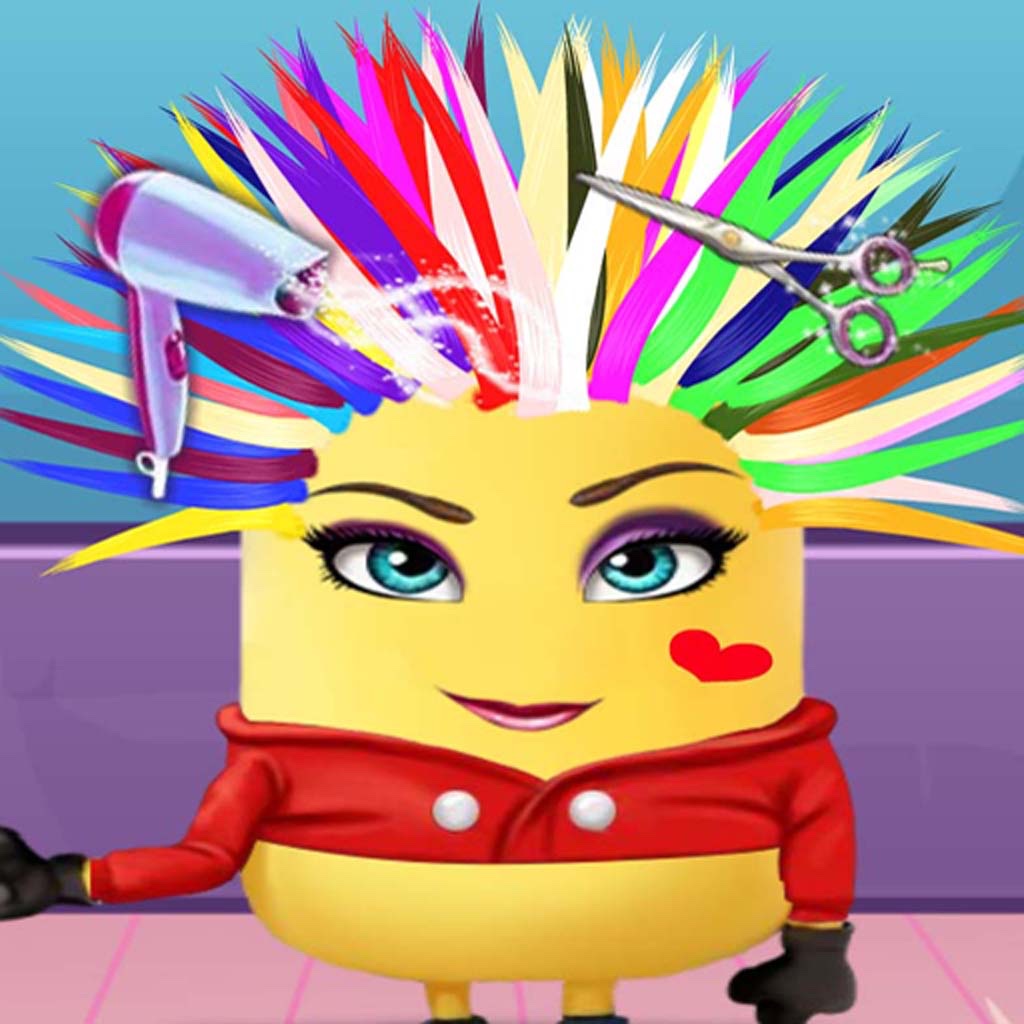 Yellow Girl Haircut icon
