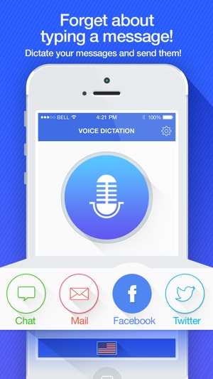 Voice Dictation Free  - dictate and send SMS for Facebook,Tw(圖1)-速報App