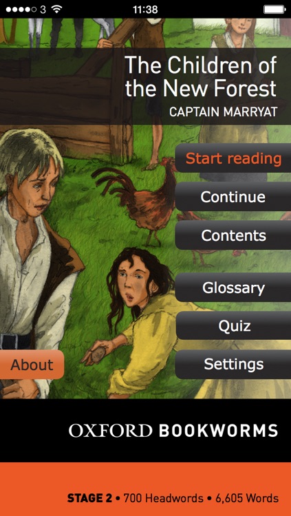 The Children of the New Forest: Oxford Bookworms Stage 2 Reader (for iPhone)